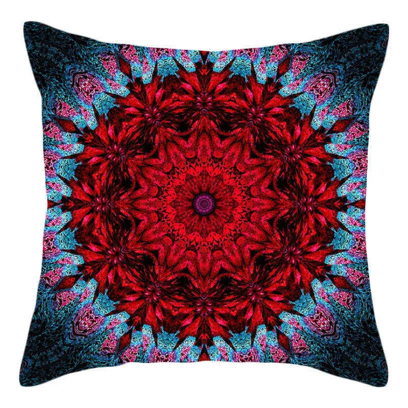 Boho Throw Pillow Stramonium Geometric Cushion Cover