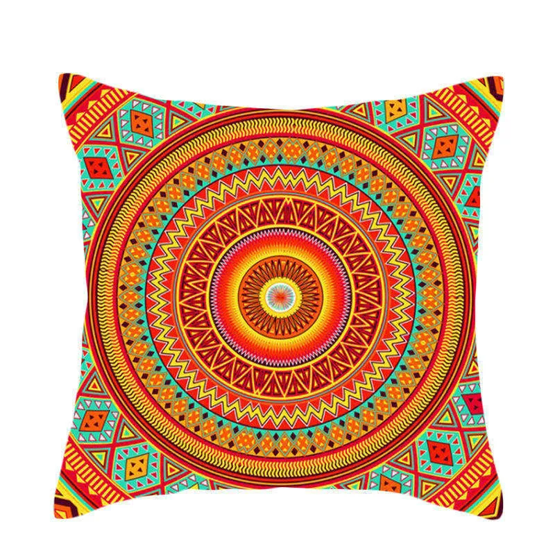 Boho Throw Pillow Stramonium Geometric Cushion Cover