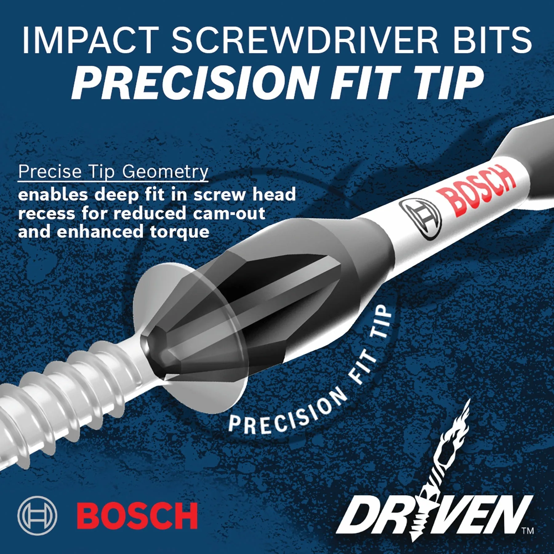 BOSCH ITDSQ2202 2 pc. Driven 2 In. Impact Square #2 Insert Bits