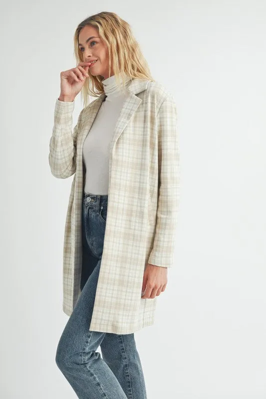 Brooklyn Beige Stretch Knit Jacket