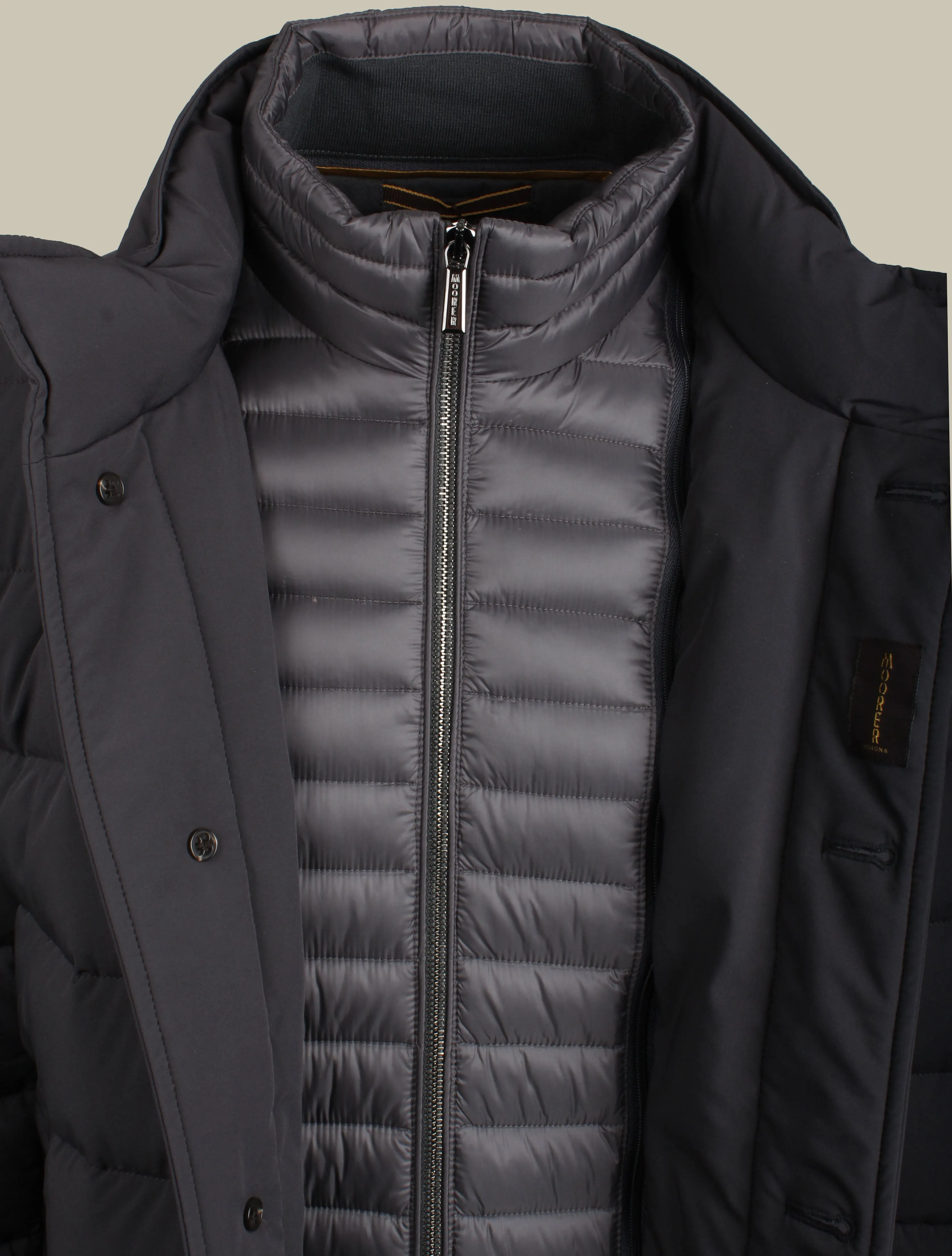 CALEGARI Grey Detached Inner Padded Car Coat