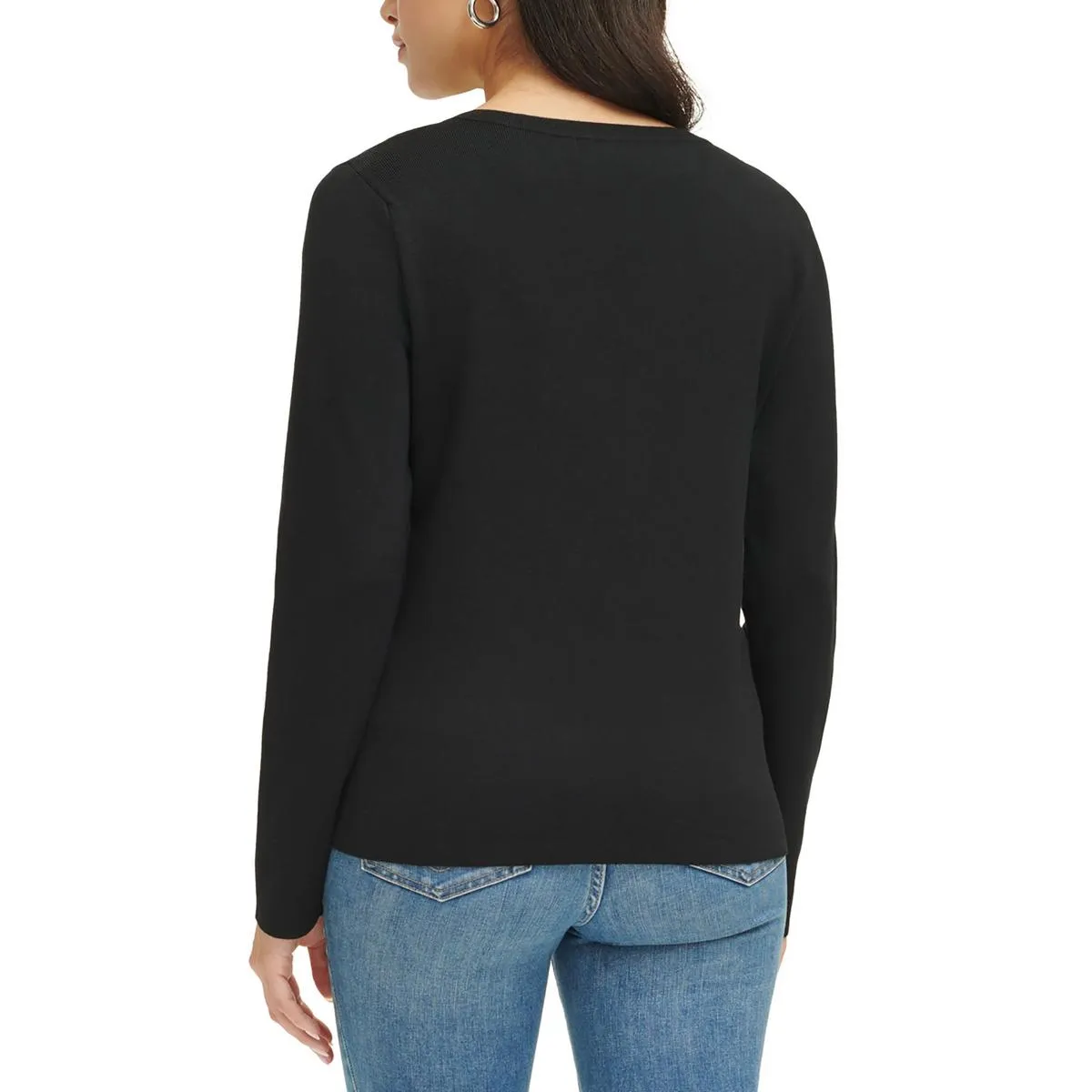 Calvin Klein Womens Asymmetric Long Sleeve Pullover Sweater