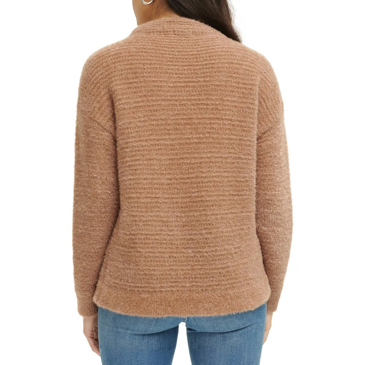 Calvin Klein Womens   Cozy Funnel Neck Pullover Sweater