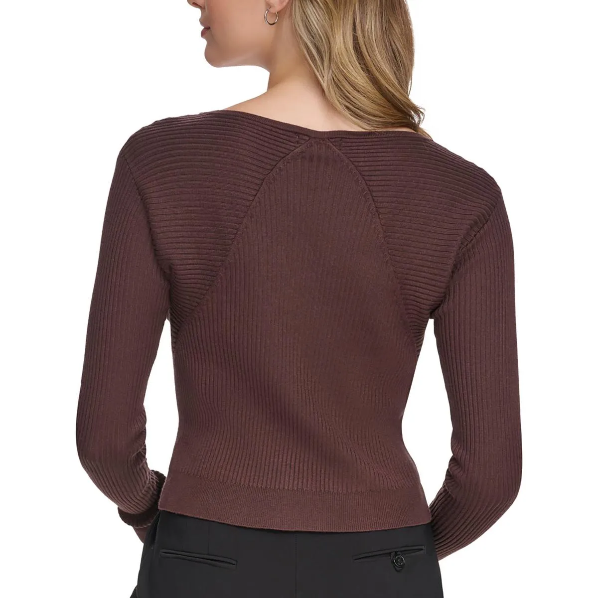 Calvin Klein Womens Layering Cropped Crop Sweater