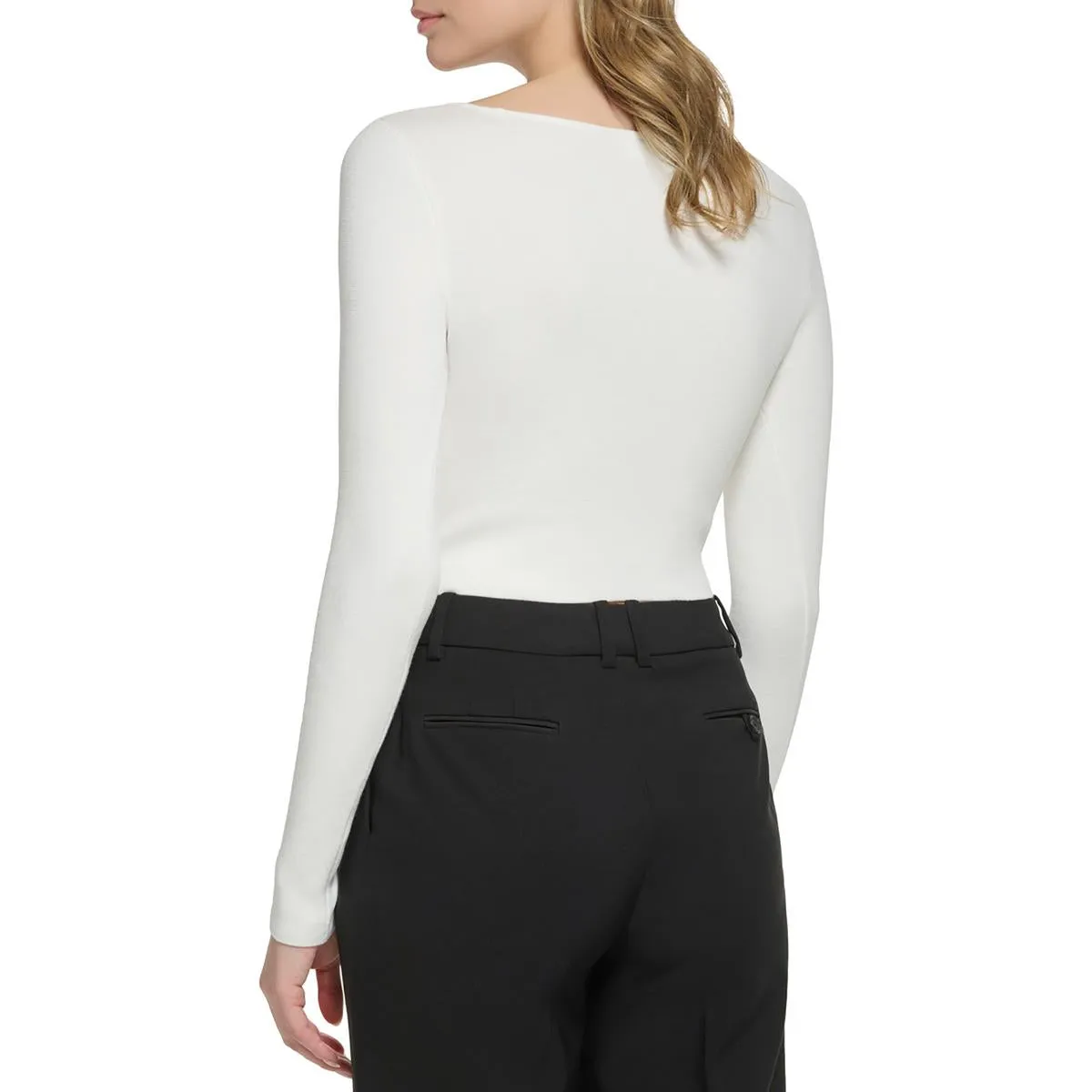 Calvin Klein Womens Slim Fit Crop Pullover Sweater