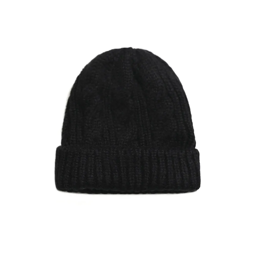 CHUNKY KNIT BEANIE BLACK