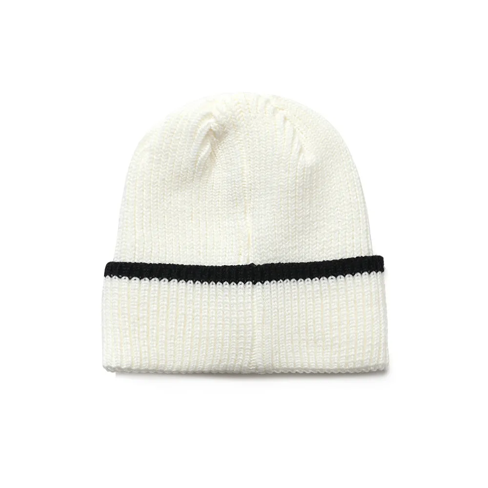 CIRCLE LINE BEANIE WHITE