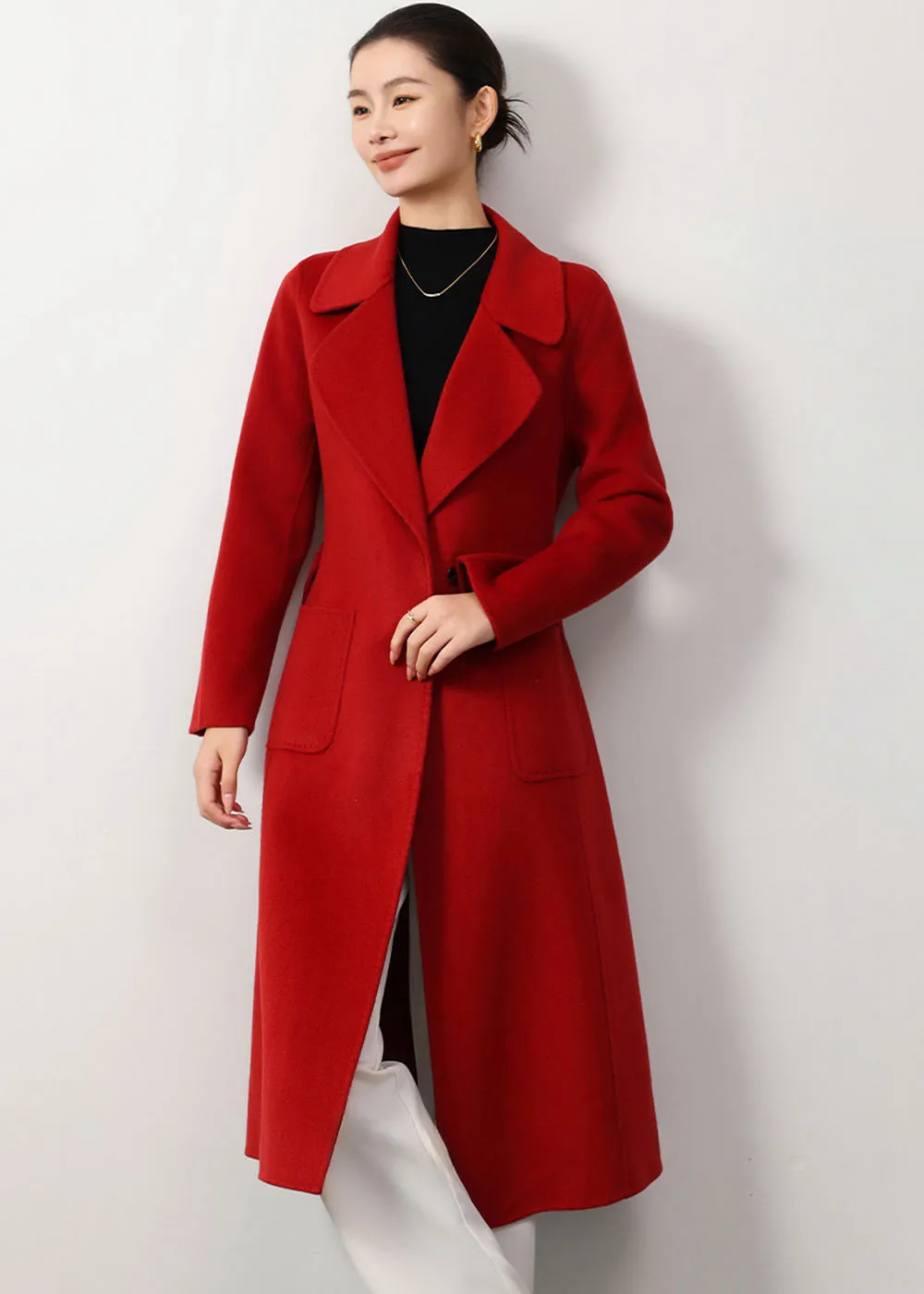 Clarissa Belted Double Face Wool Coat