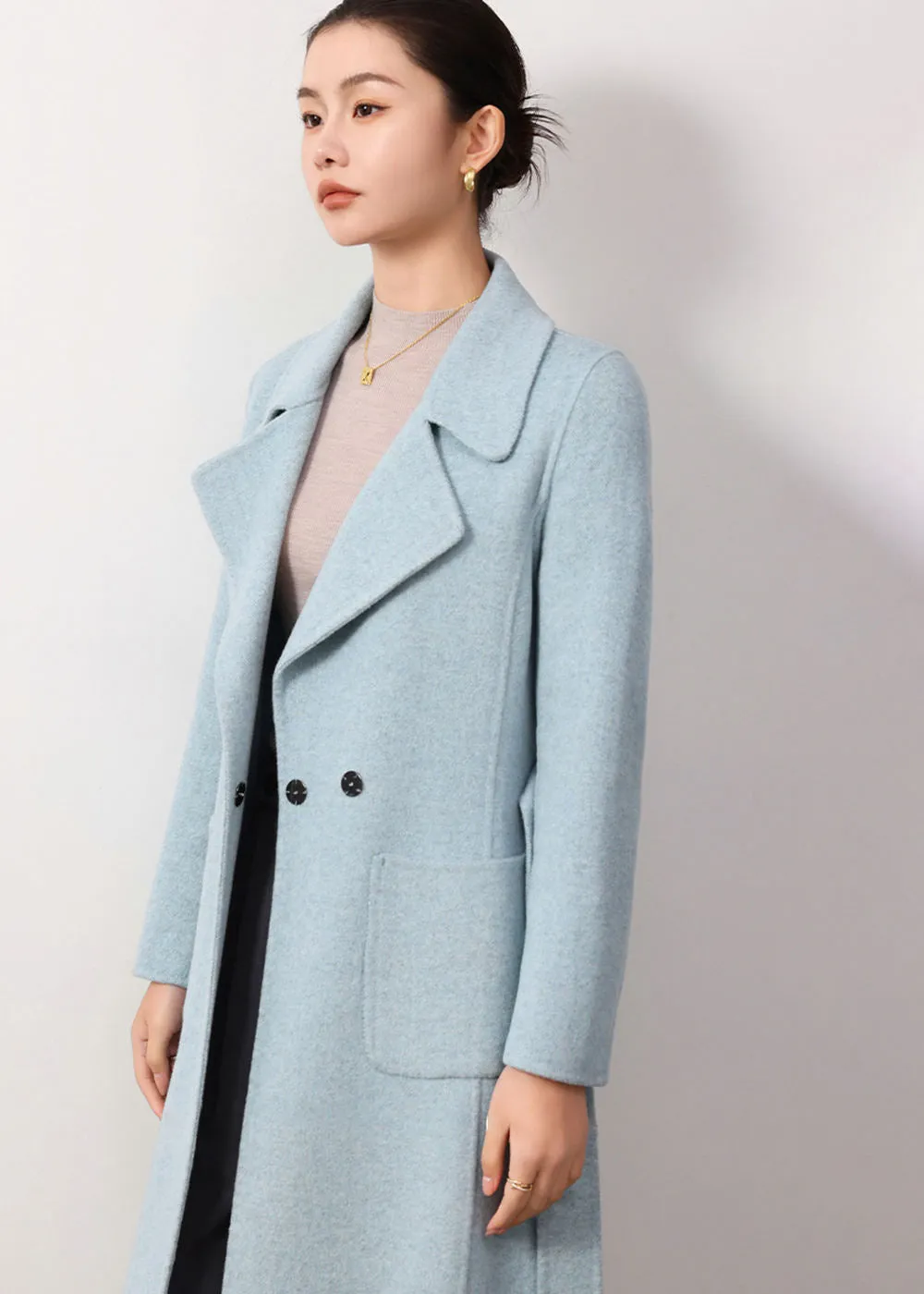 Clarissa Belted Double Face Wool Coat