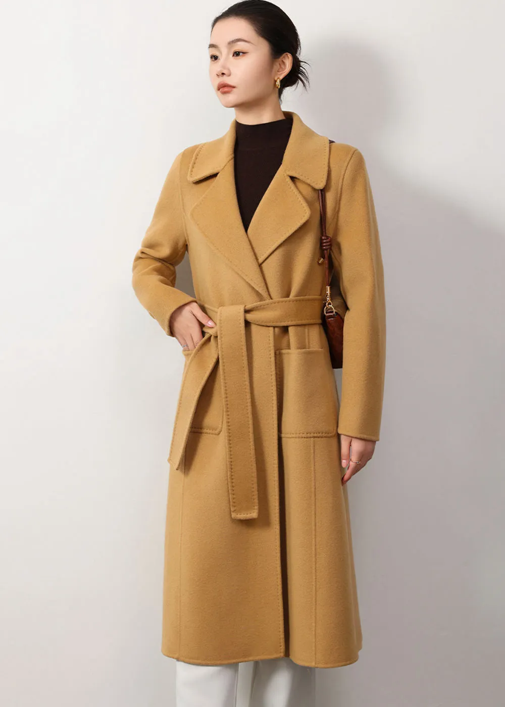 Clarissa Belted Double Face Wool Coat