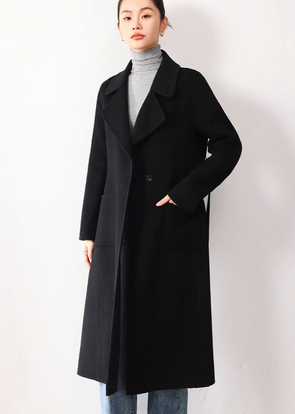 Clarissa Belted Double Face Wool Coat