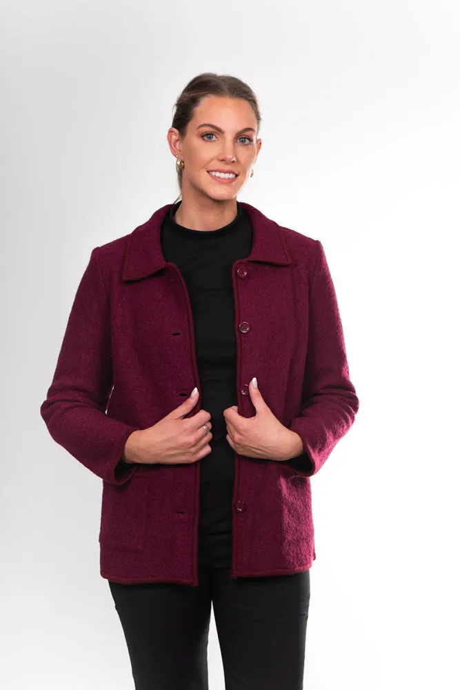 CLASSIC JACKET WITH KNIT TRIM