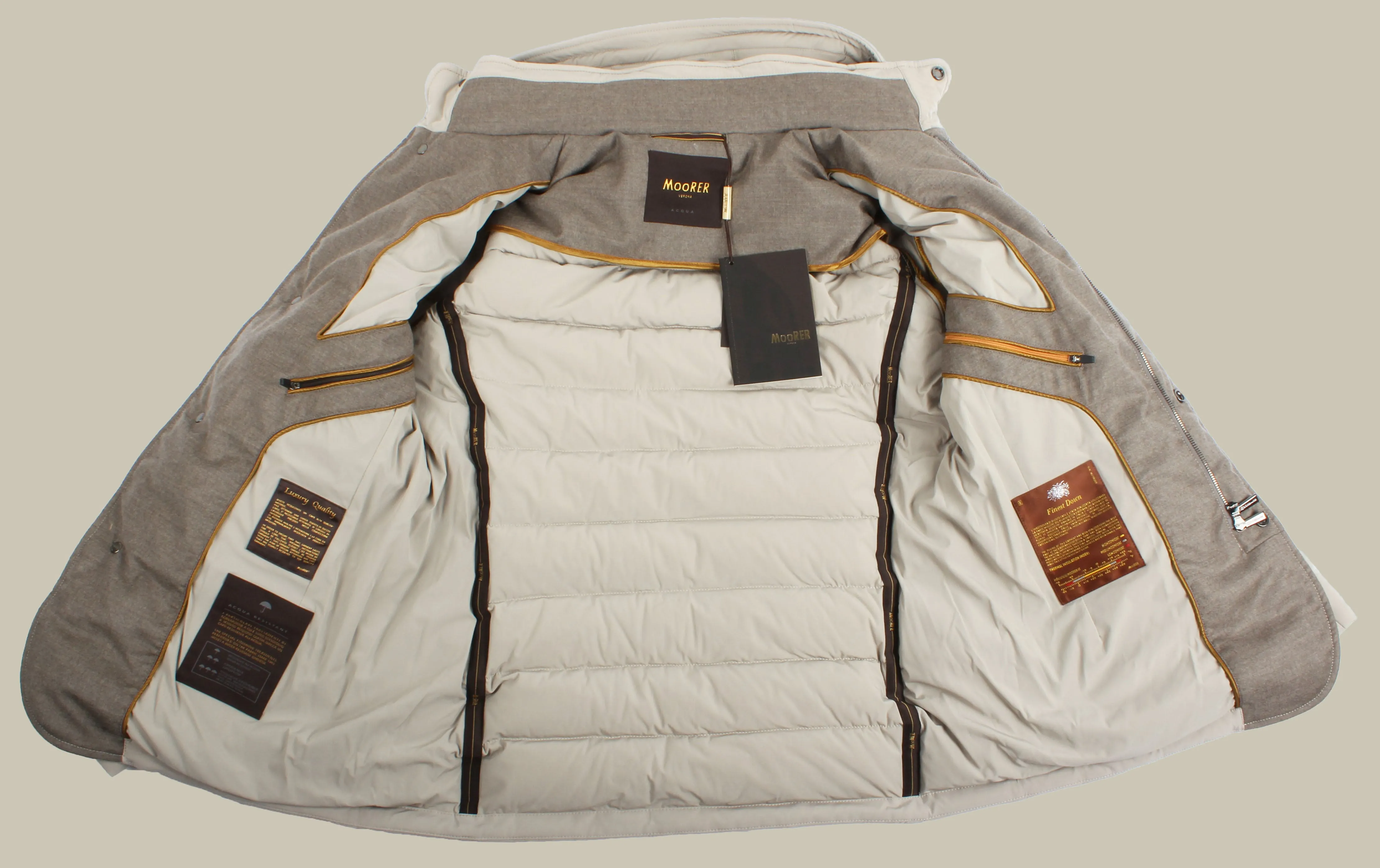 CRAIG Beige Quilted High Performance Down Coat