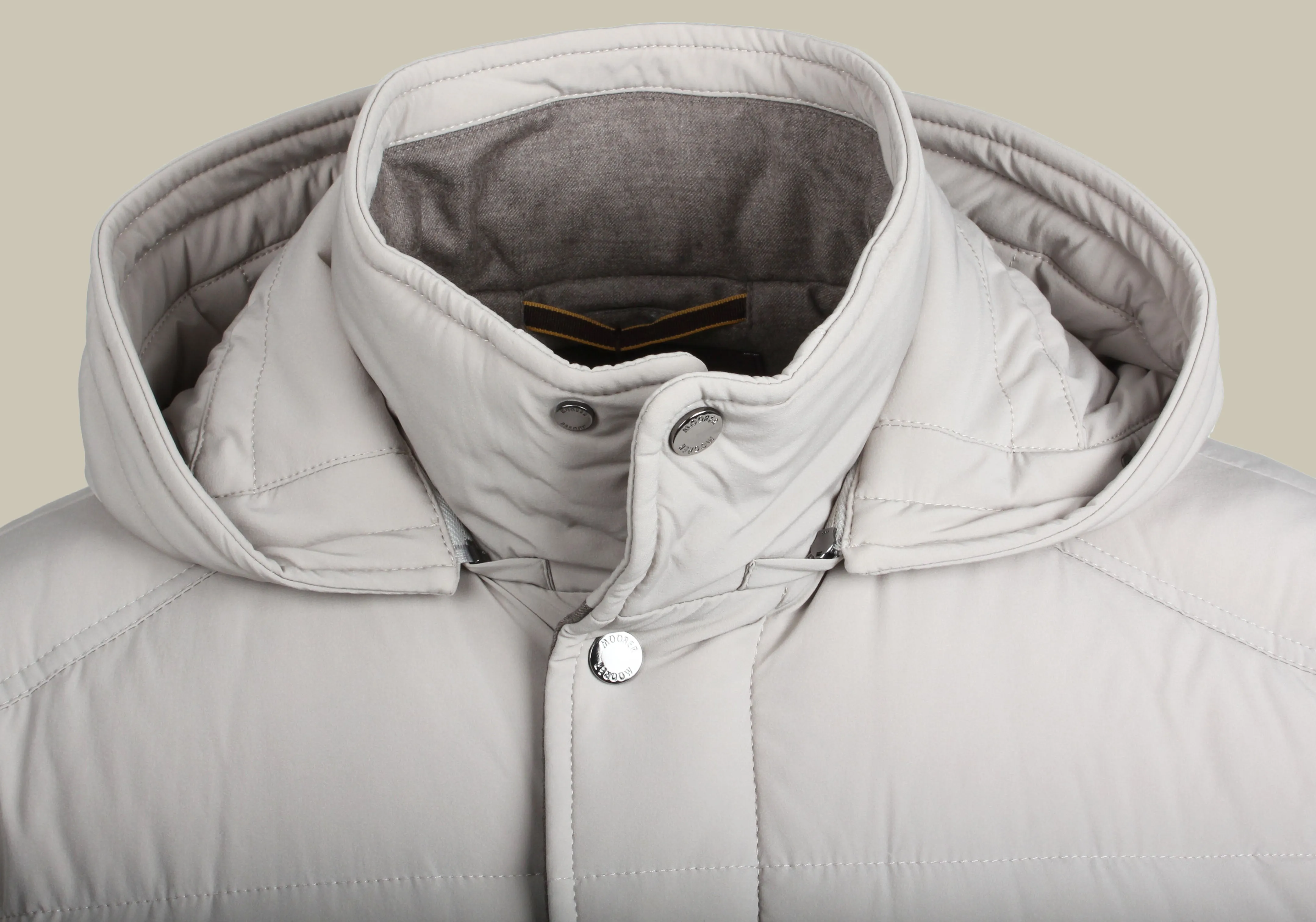 CRAIG Beige Quilted High Performance Down Coat