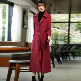 Daisy Single Breasted Wool Blend Long Coat