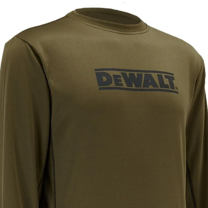 DeWalt Truro Khaki Long Sleeve Performance T-Shirt