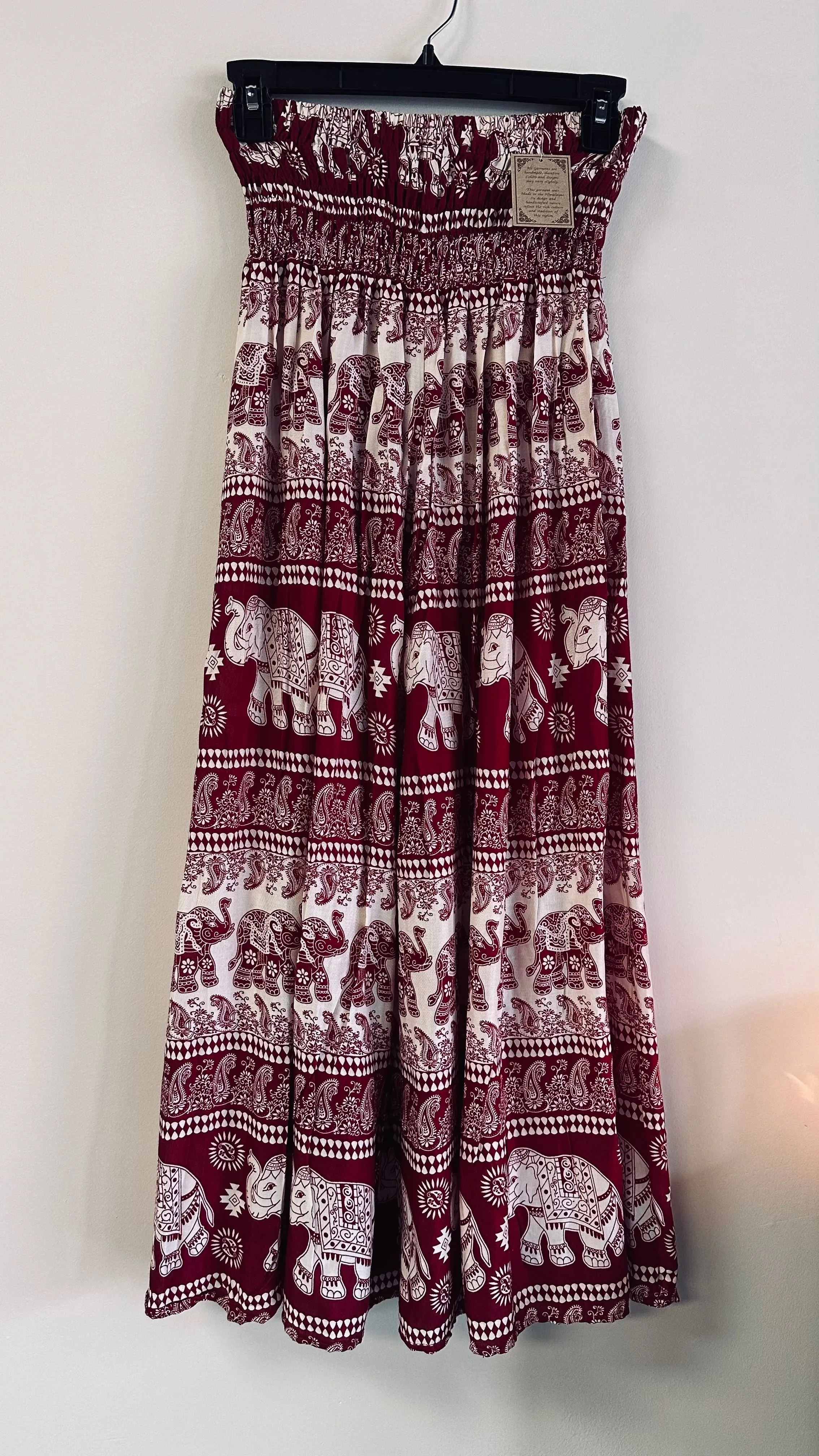 Elephant Print Maxi Skirt