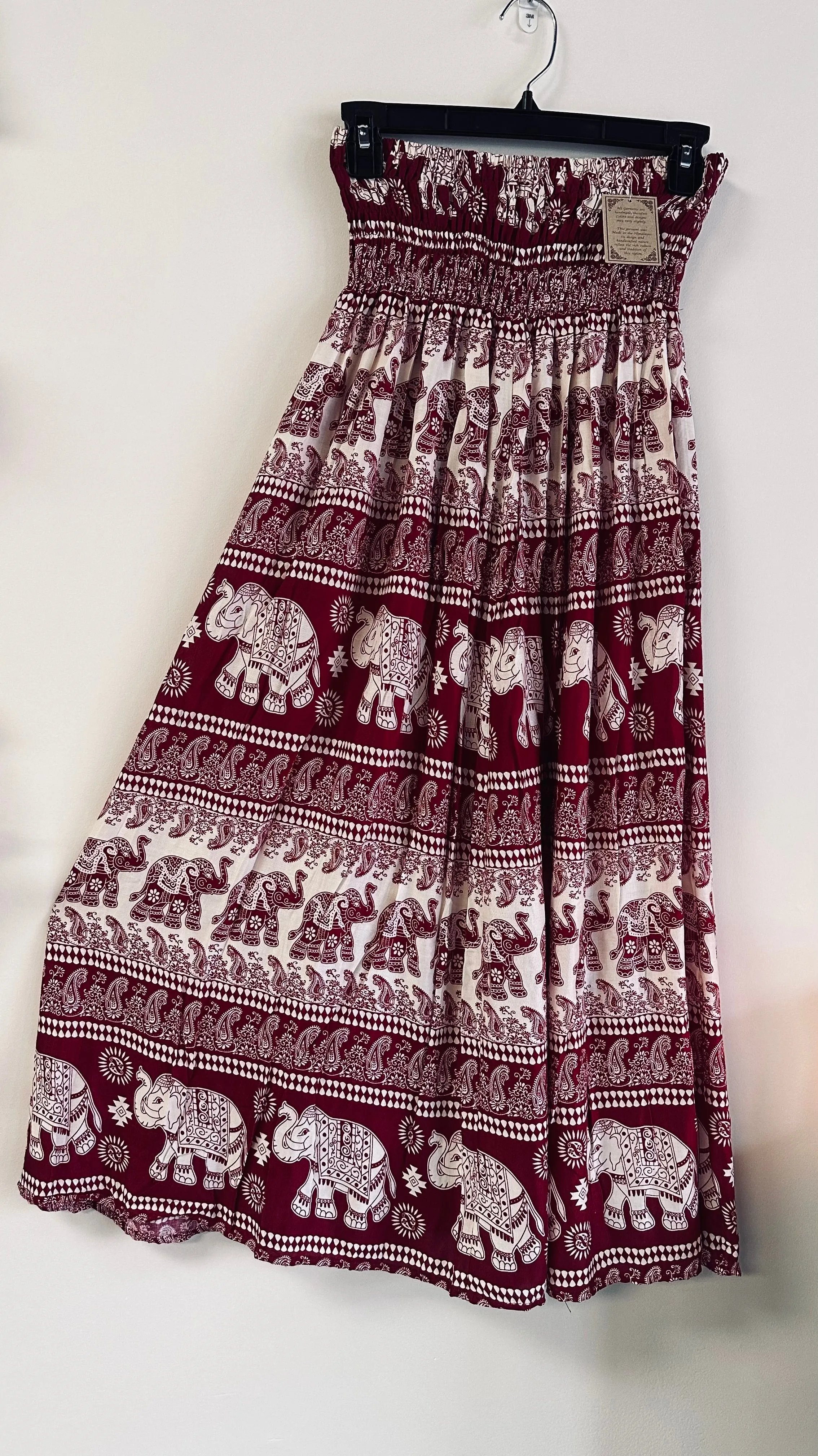 Elephant Print Maxi Skirt