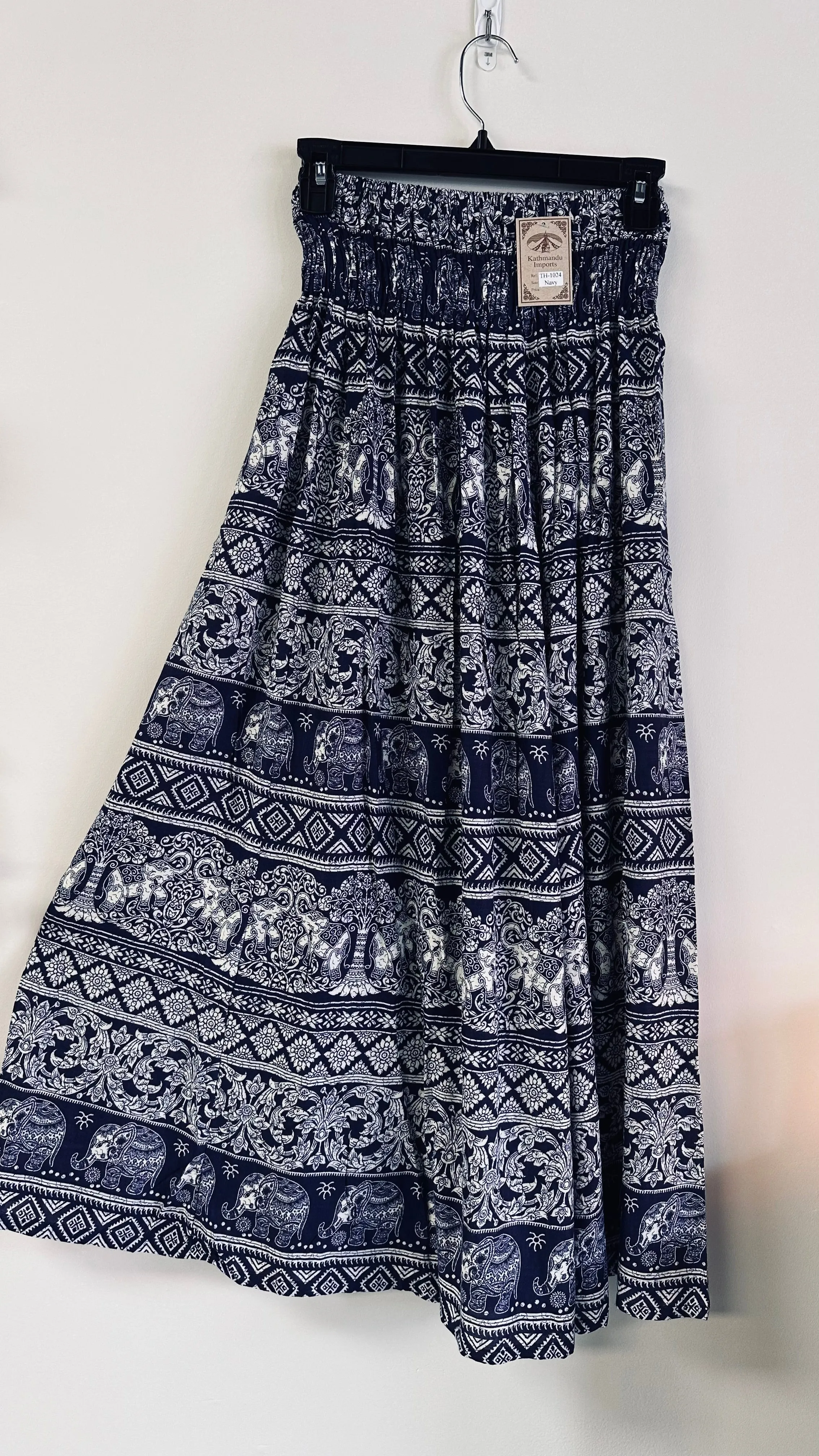 Elephant Print Maxi Skirt