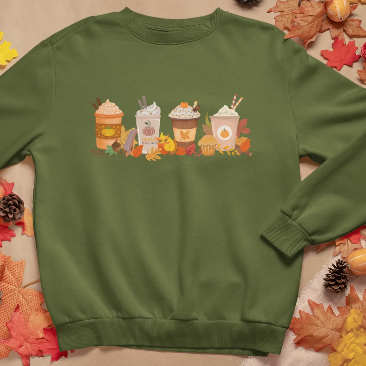 Fall Coffee Sweatshirt for Women, Vintage Thanksgiving Sweater, Fall Crewneck Pumpkin Spice Sweatshirt