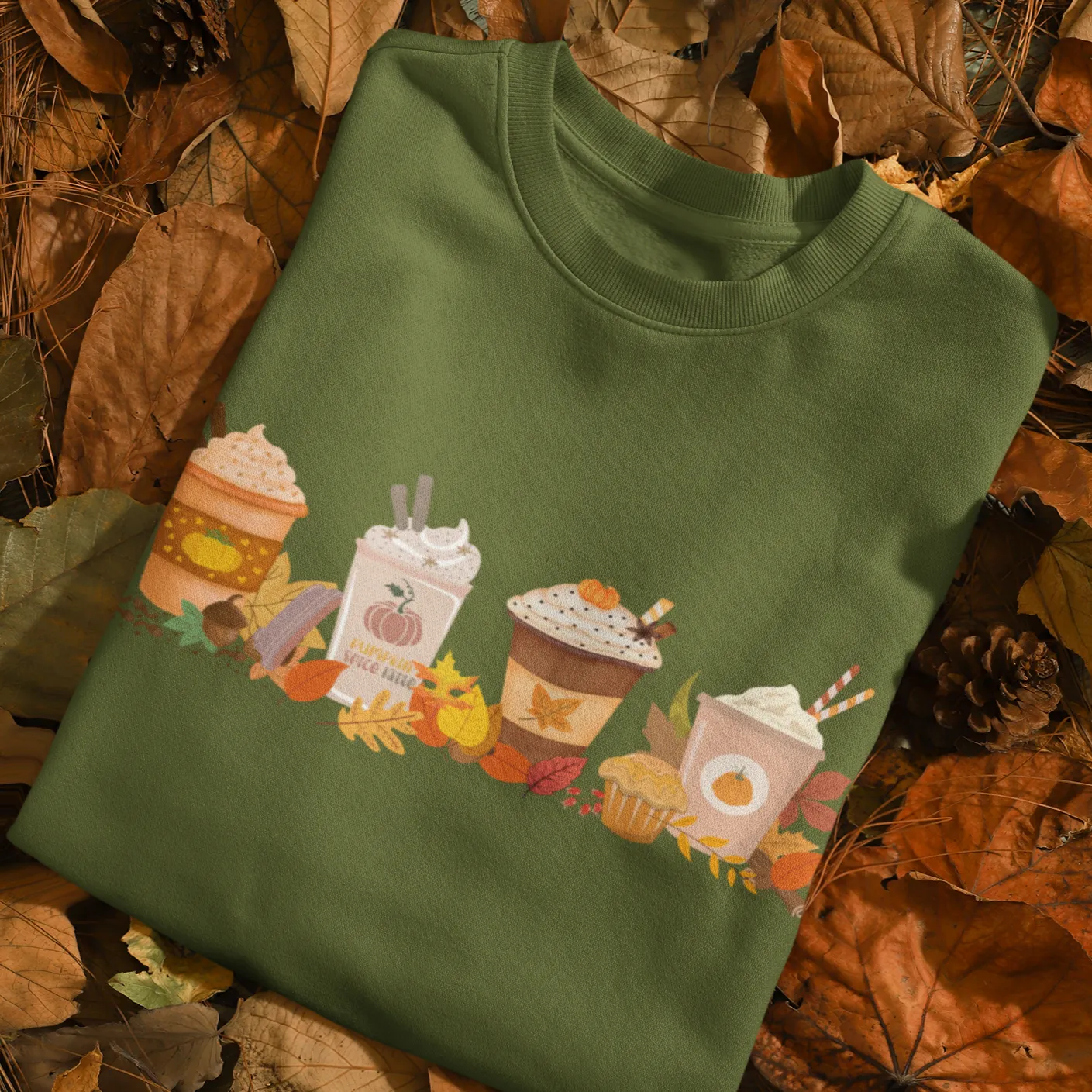 Fall Coffee Sweatshirt for Women, Vintage Thanksgiving Sweater, Fall Crewneck Pumpkin Spice Sweatshirt