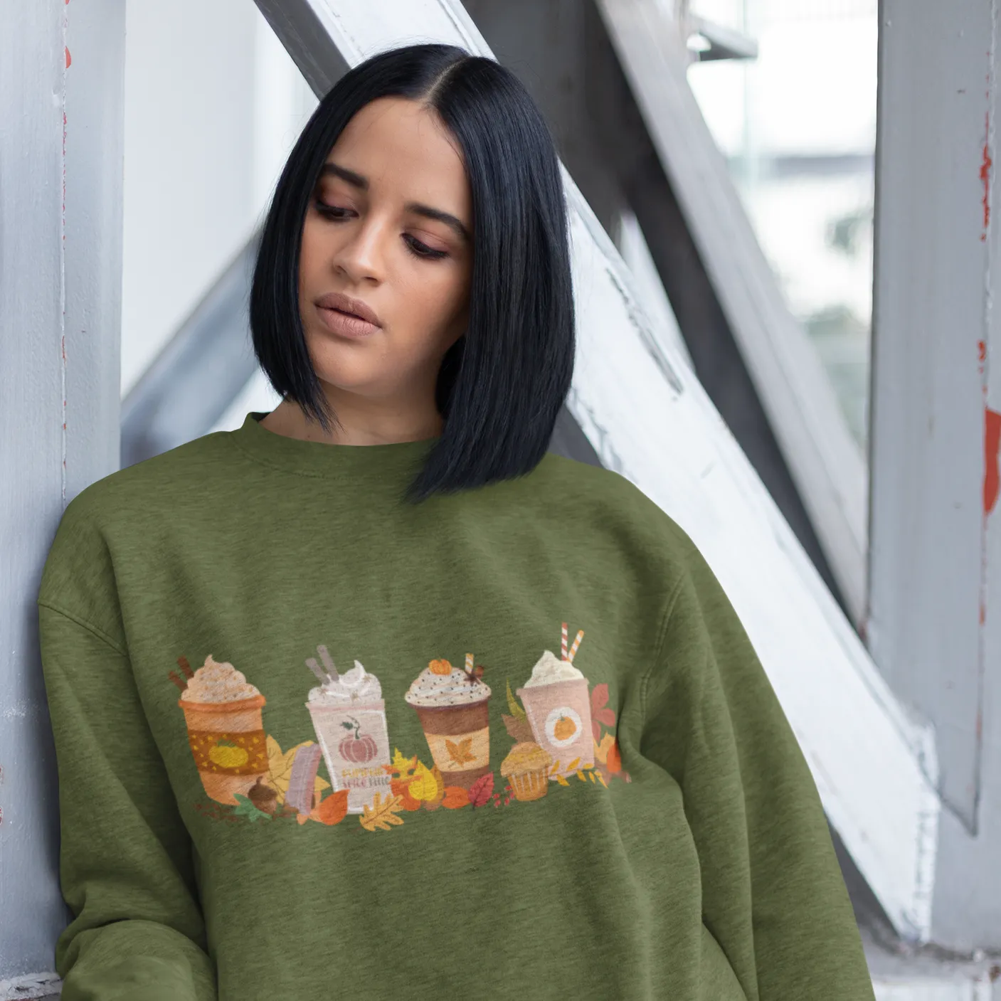 Fall Coffee Sweatshirt for Women, Vintage Thanksgiving Sweater, Fall Crewneck Pumpkin Spice Sweatshirt