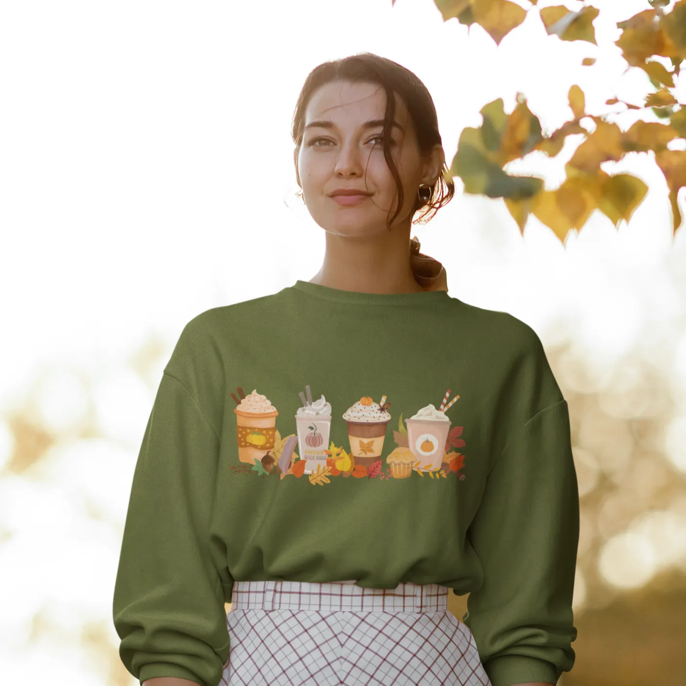 Fall Coffee Sweatshirt for Women, Vintage Thanksgiving Sweater, Fall Crewneck Pumpkin Spice Sweatshirt