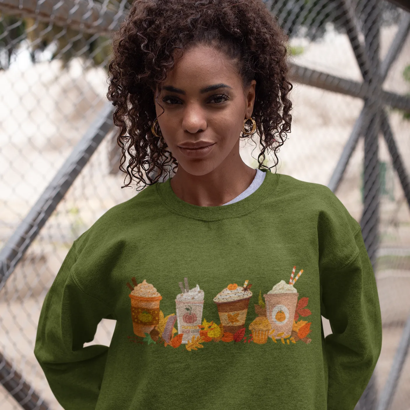 Fall Coffee Sweatshirt for Women, Vintage Thanksgiving Sweater, Fall Crewneck Pumpkin Spice Sweatshirt