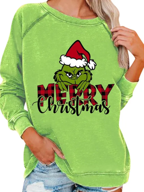 Fernanda Women's Christmas Casual Loose New Grinch Stole Christmas Monster