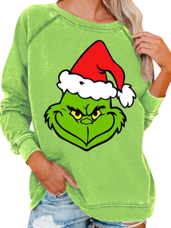 Fernanda Women's Christmas Casual Loose New Grinch Stole Christmas Monster