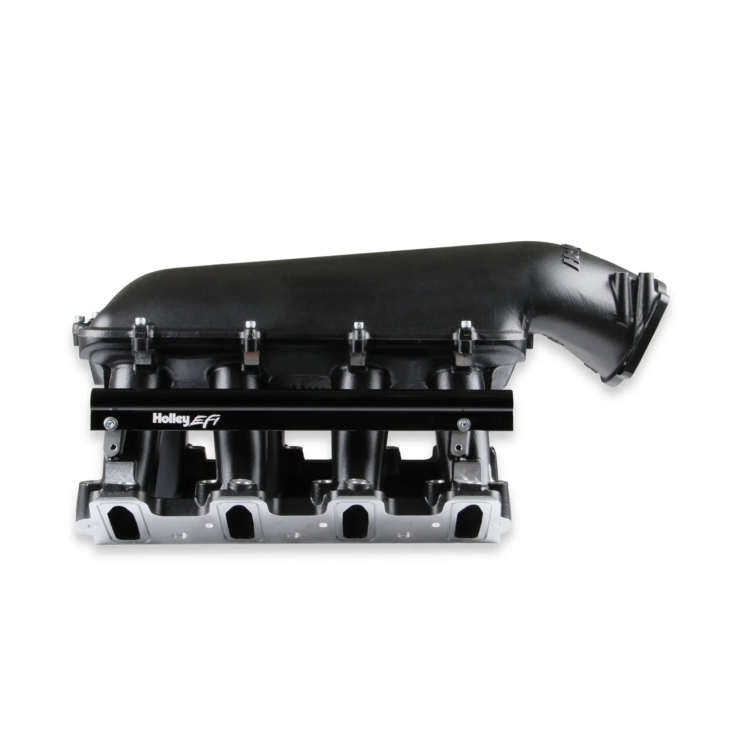 Holley LS Hi-Ram EFI Intake Manifold - 105 mm Throttle Body Flange - Multi Port - Aluminum - Black Powder Coat - LS1/LS2/LS6 - GM LS-Series