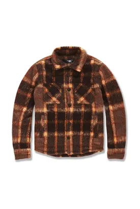 Kids Vandal Flannel Shacket (Brown)