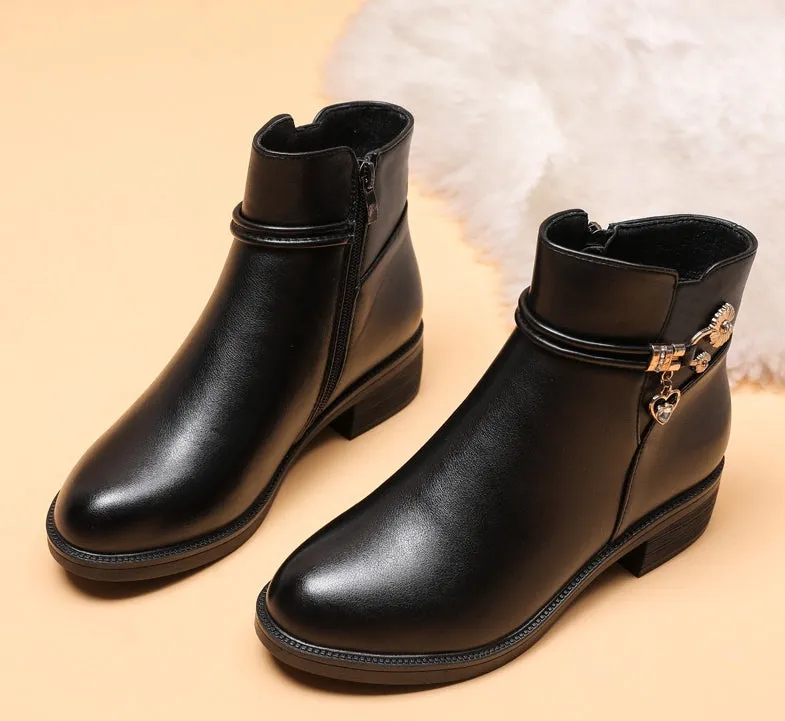 🔥Last Day Promotion 60% OFF - Women's Genuine Leather Wool Orthopedic Boots