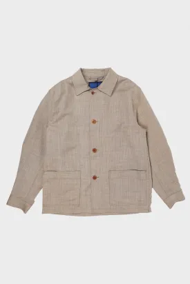 Lightweight Wool Chore Coat - Beige