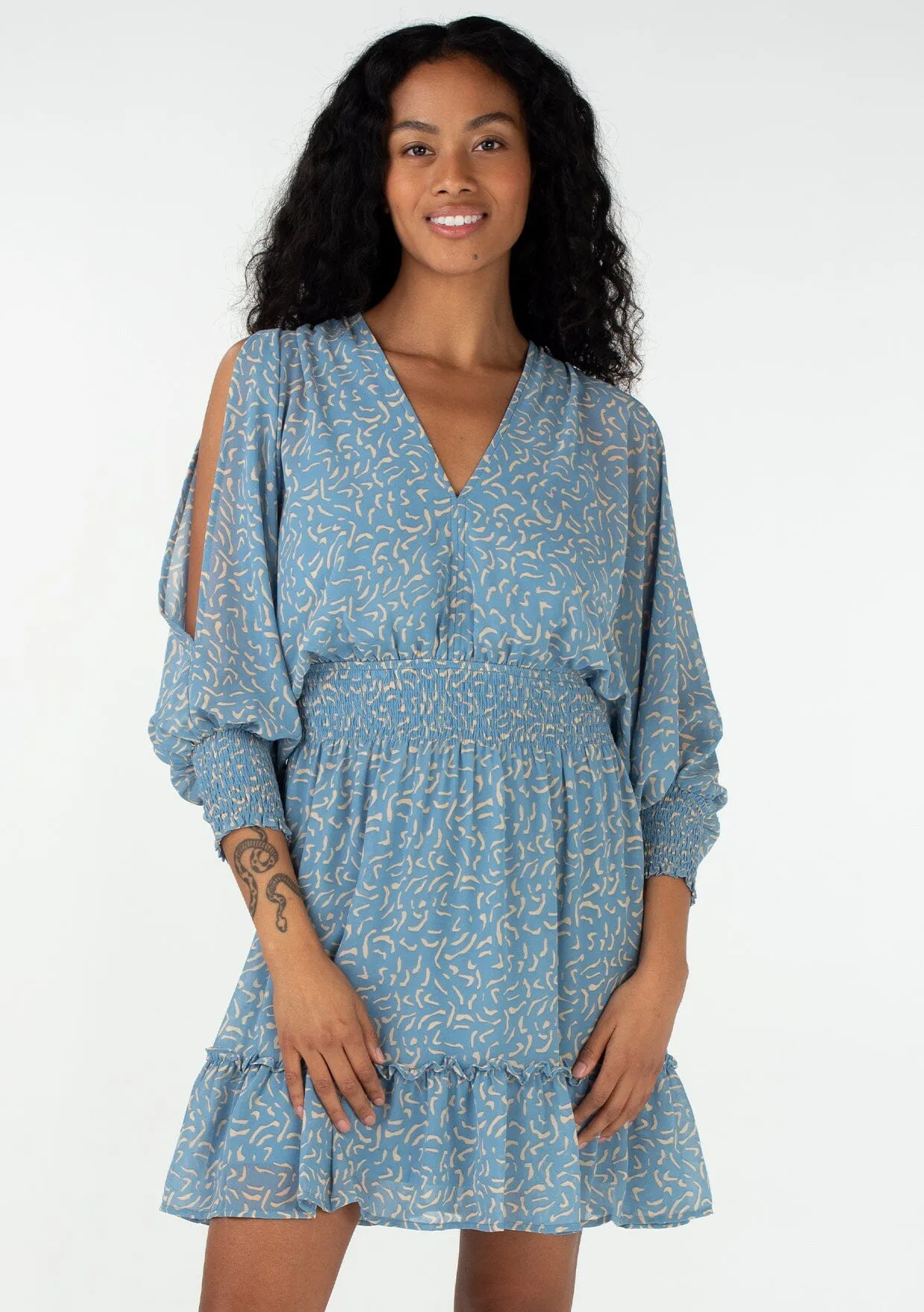 Marbella Split Sleeve Mini Dress