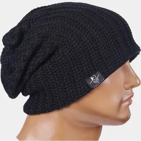 Men Knit Braids Slouch Beanie Hats B019