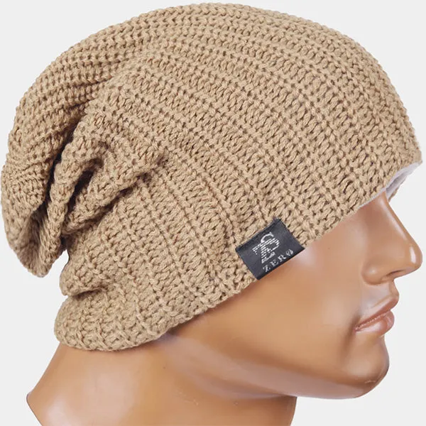 Men Knit Braids Slouch Beanie Hats B019