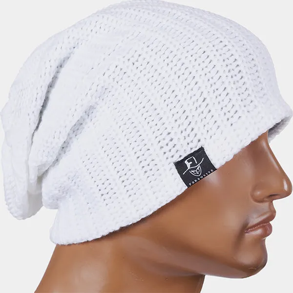 Men Knit Braids Slouch Beanie Hats B019