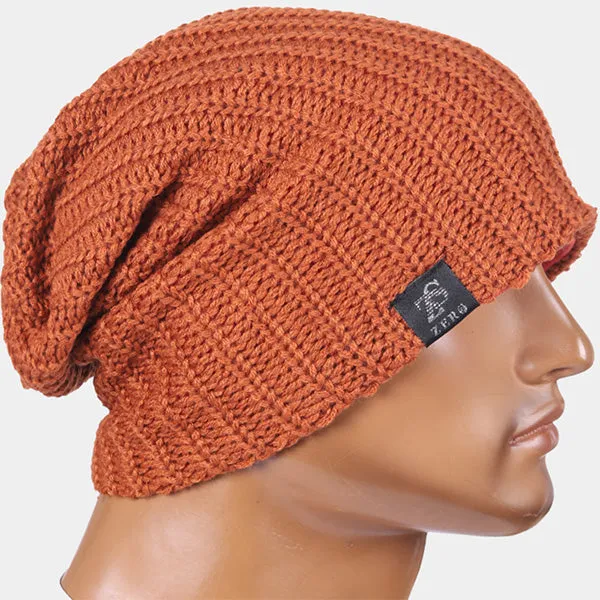 Men Knit Braids Slouch Beanie Hats B019