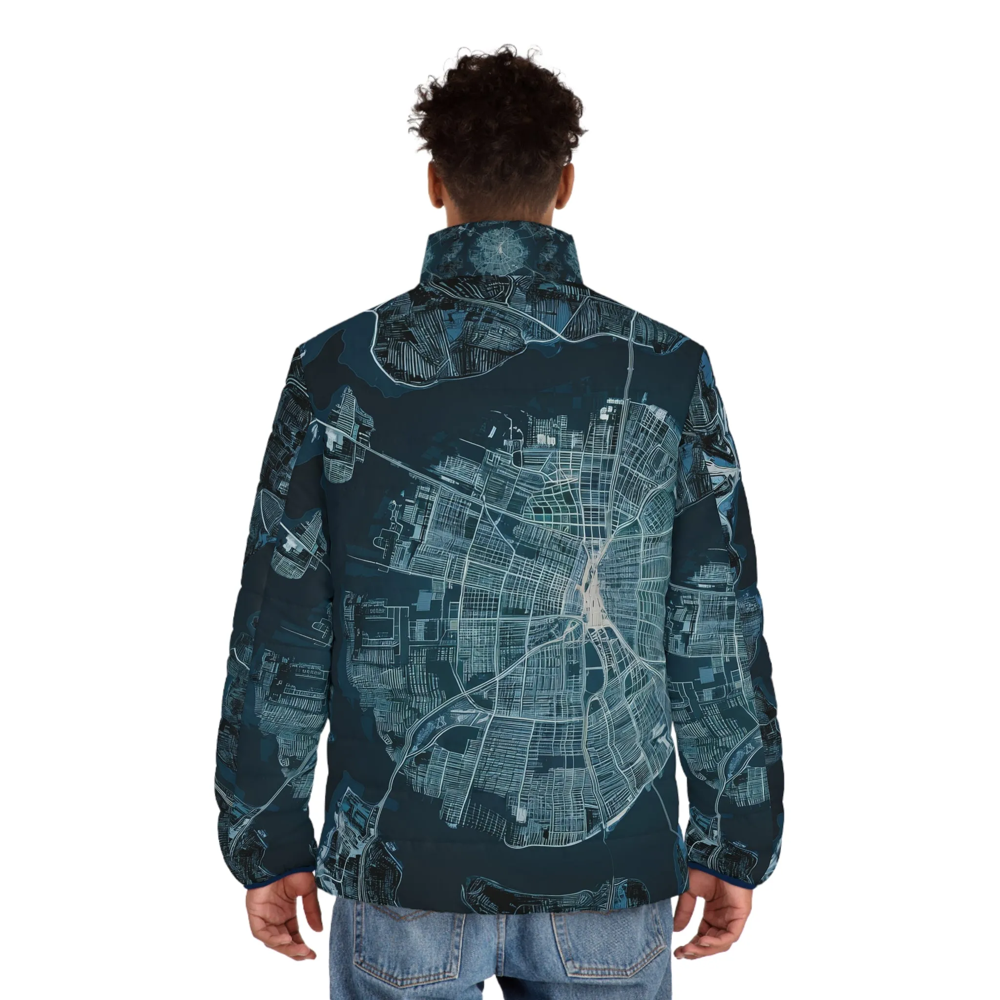 Men's Puffer Jacket  - Maps