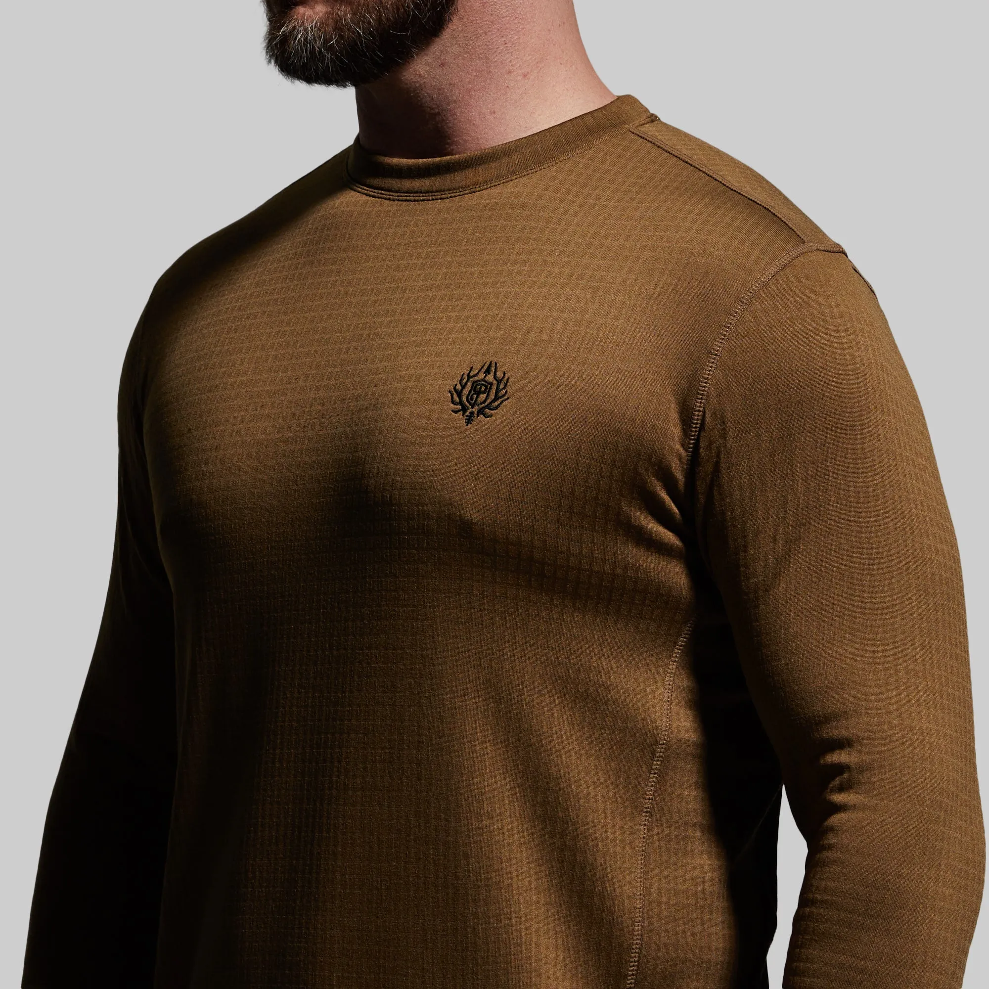 Men's Quiver Long Sleeve Crew (Coyote Brown)