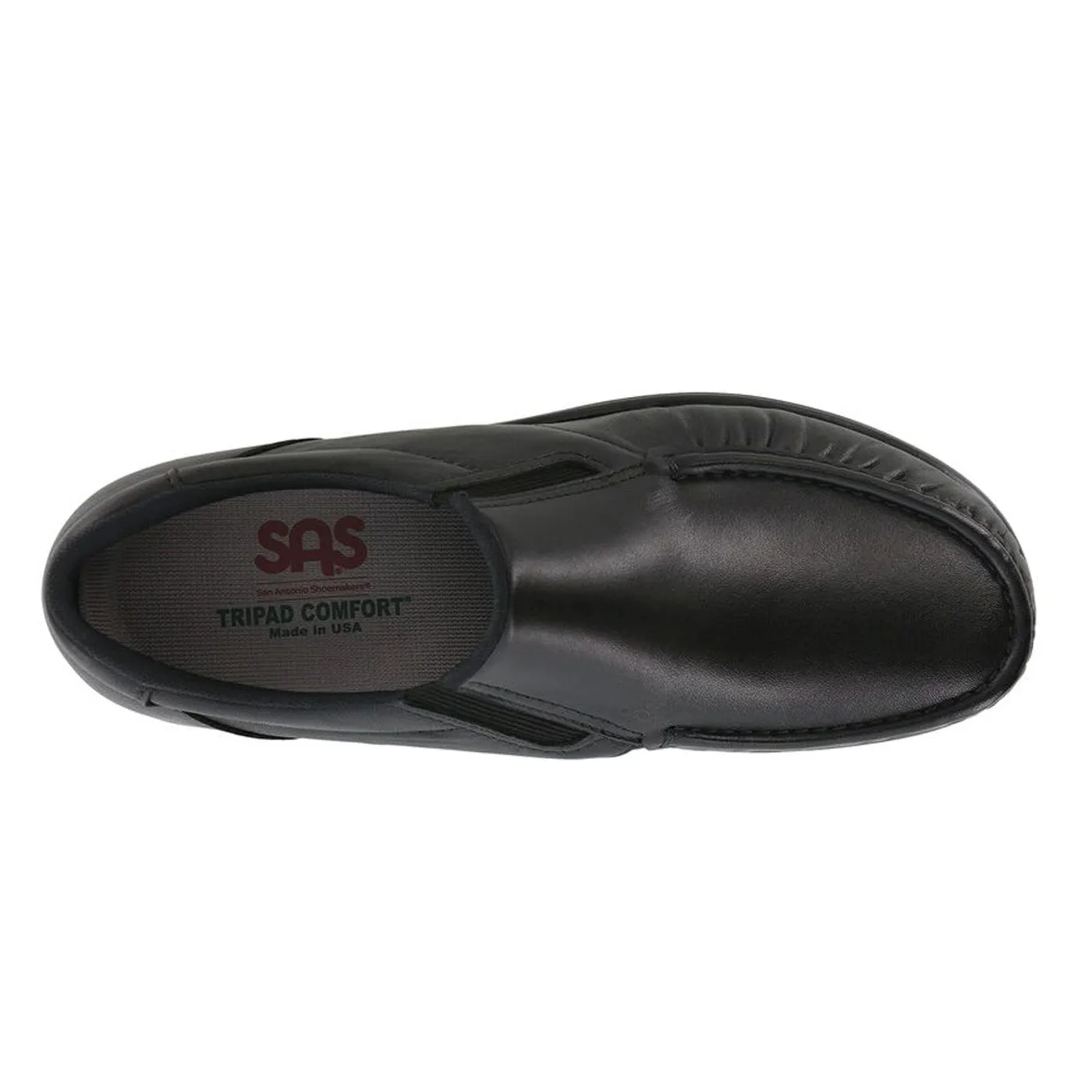 Men's Side Gore Slip On Loafer Black Smooth