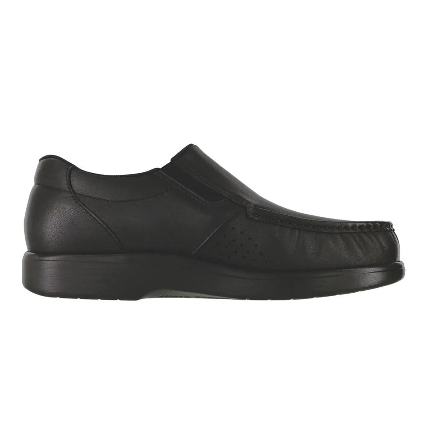 Men's Side Gore Slip On Loafer Black Smooth