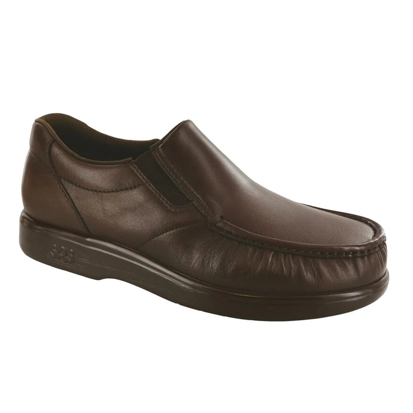 Men's Side Gore Slip On Loafer Brown