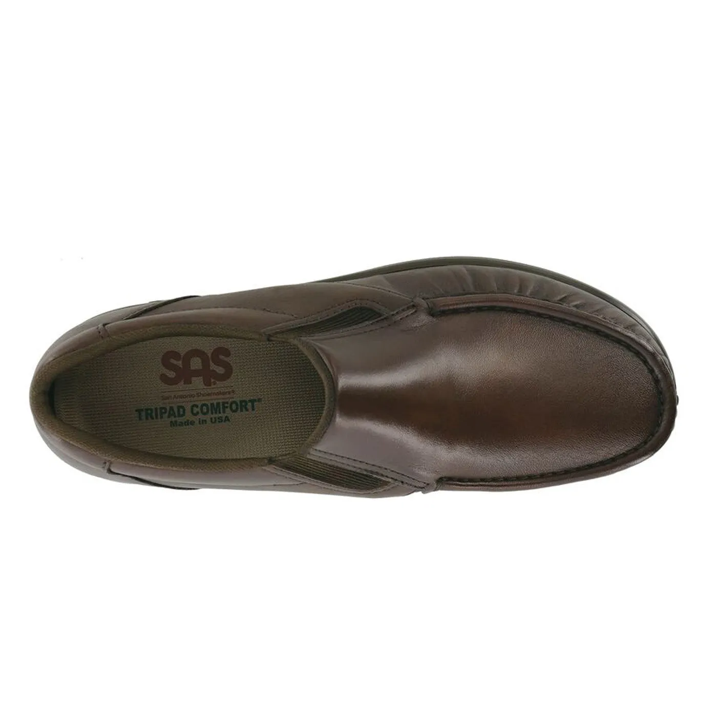 Men's Side Gore Slip On Loafer Brown