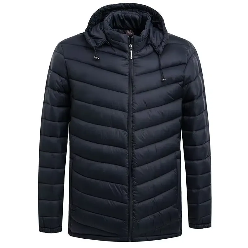 Men's Trendy Lightweight Puffer Jacket with Hood and Zipper | Perfect for Autumn/Winter