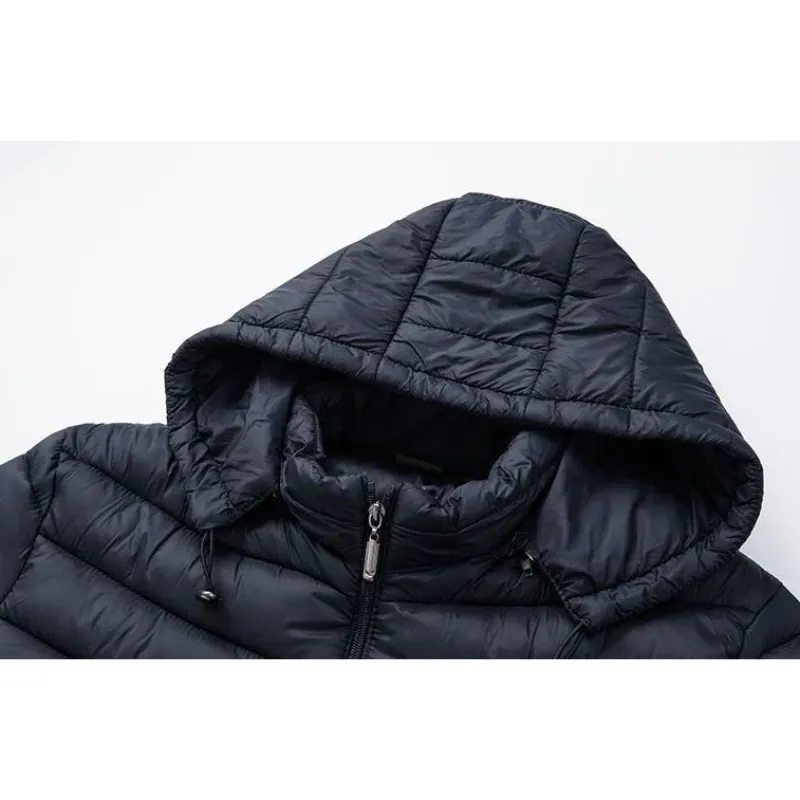 Men's Trendy Lightweight Puffer Jacket with Hood and Zipper | Perfect for Autumn/Winter