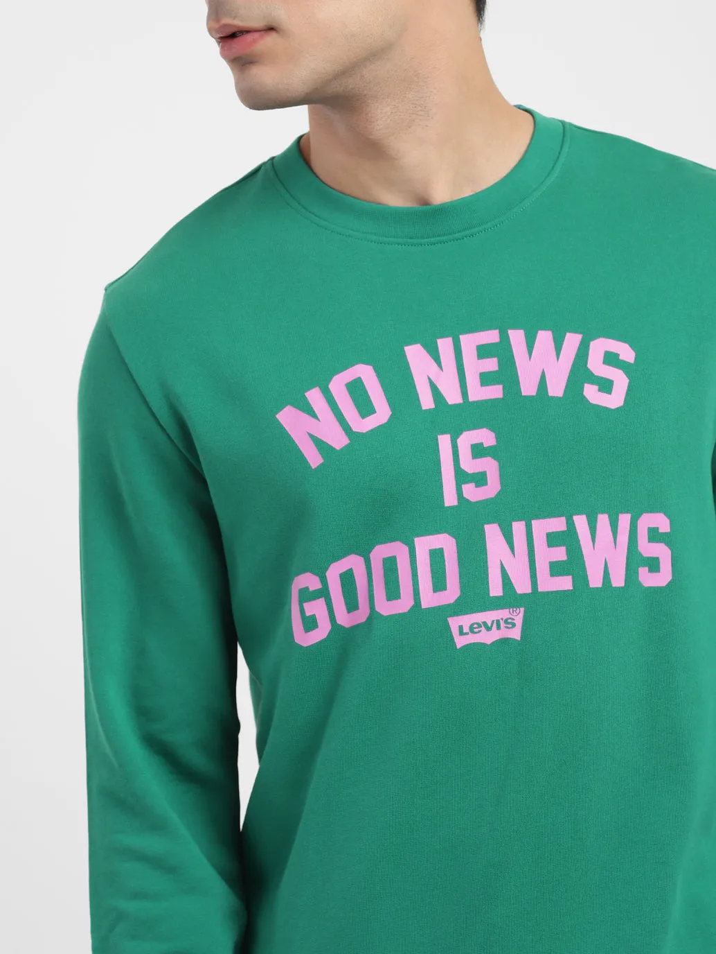 Men's Typography Crew Neck Sweatshirt