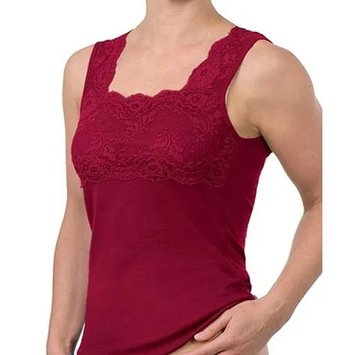 Merino Wool Women Lace Camisole - Essence Lingerie Limited