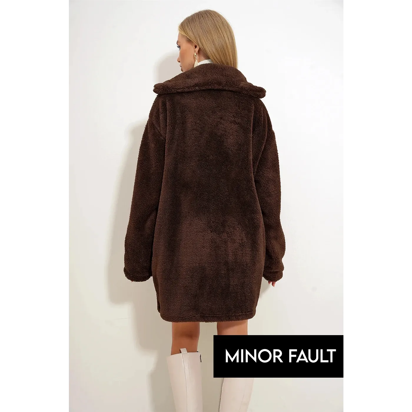 (Minor Fault) Brown Teddy Coat Jacket